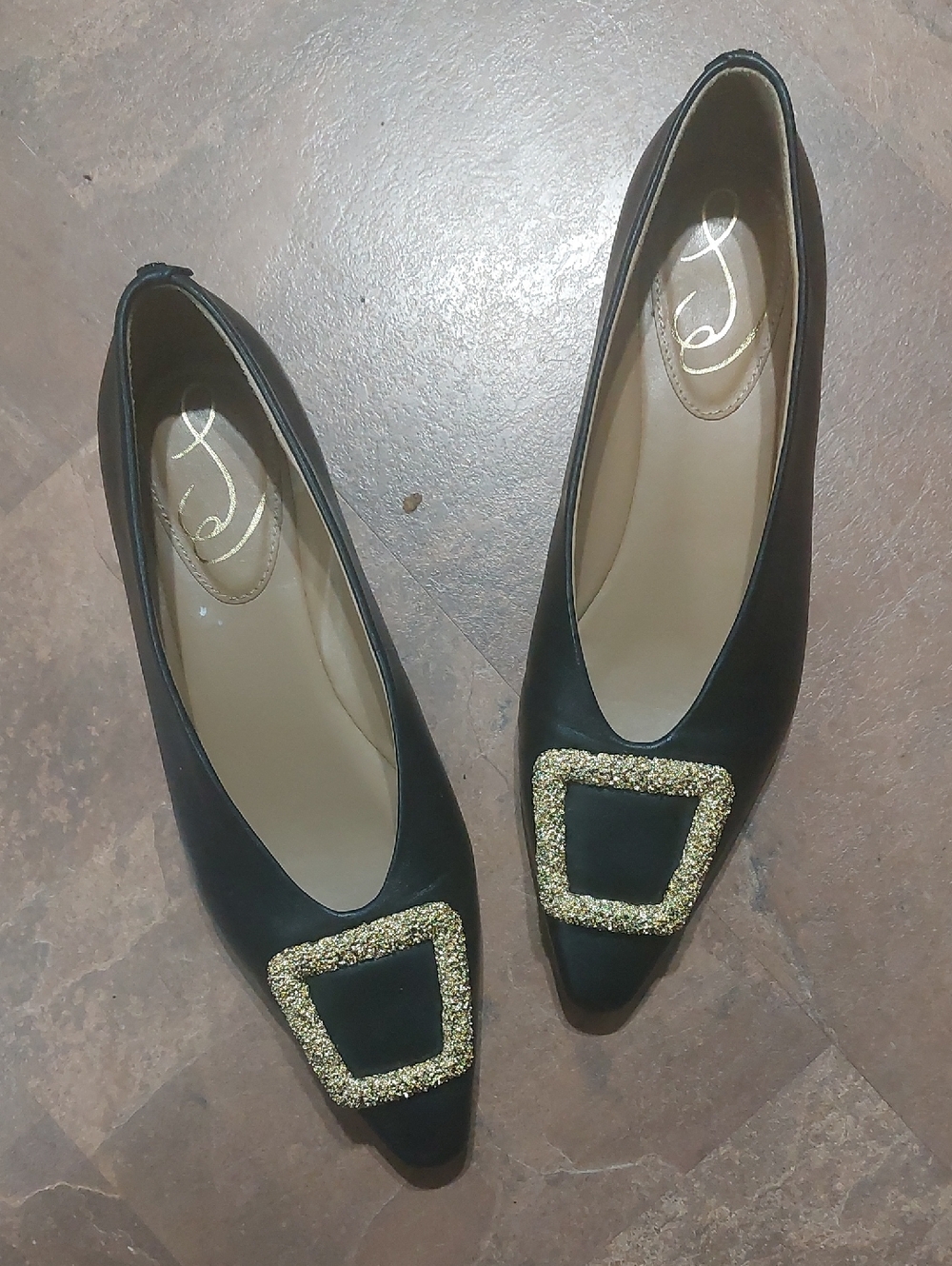 Sam Edelman "Janina"Black Pointy Toe Flat